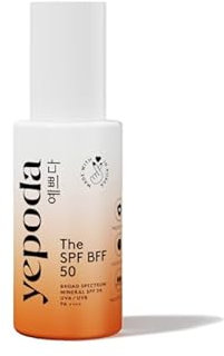 Yepoda The SPF BFF, Getönter mineralischer Breitband-Sonnenschutz SPF 50 PA+++, schützend & pflegend, vegane koreanische Sonnencreme für alle Hauttypen, 50 ml