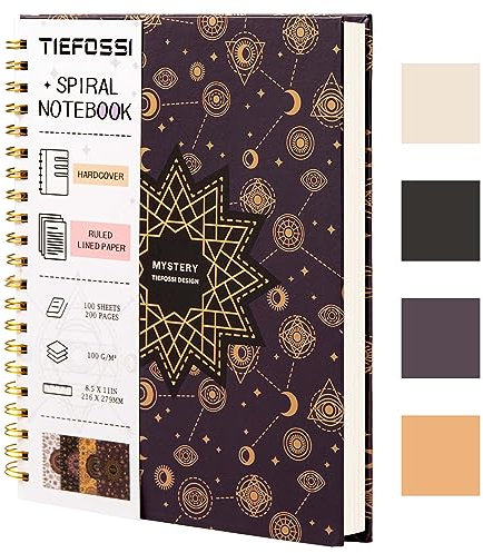 TIEFOSSI Spiral-Notizbuch, Tagebuch, großes College-Notizbuch mit Spiralbindung, 216 x 297 mm, drahtgebundenes Büro-Tagebuch, A4-Letter-Notizbuch für Arbeitsstudium, 100 g/m² dickes Papier
