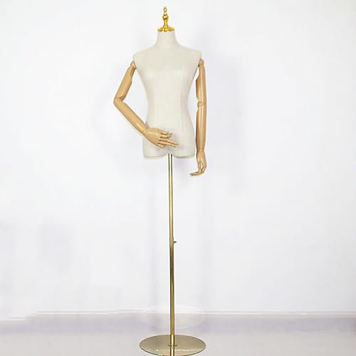 Rozhuhro Schaufensterpuppe Torso weiblich, Höhenverstellbar Mannequin, Deko Mannequin, Schneiderpuppe, Weiblich Schaufensterpuppe,Weiß,2