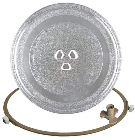 WORDFUN Drehteller Für Mikrowelle, 24.5cm 25.5cm Runde Mikrowellen Teller Glasplatte, Hitzebeständig, Microwelle Ersatzteller, GlasDrehscheibe, Mikrowelle Drehteller, Mikrowelle Plattenspieler
