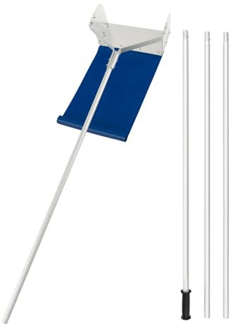 COSTWAY Tak snöröjare med hjul, taksnöskyffel med halkfritt handtag, justeringsområde 122–574 cm, snösläde, takröjare för solsystem (187-624 cm)
