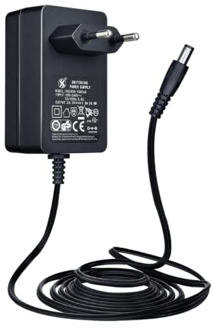 24V 1A 1,8M Netzteiladapter, AC auf DC 24V 1000mA 24W 5,5mm x 2,1mm Schalteradapter für LED-Streifen, Aromadiffusoren, Massagepistolen, Luftbefeuchter und mehr – CE-Zertifiziert