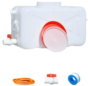 Vattentank 45L/80L/110L/200L Med Kran Plastvattenförvaringskub，Bärbar Horisontell Vattenförvaringsbehållare för Hushållsvatten Camping Utomhus Självkörande Turné(Size:200L)