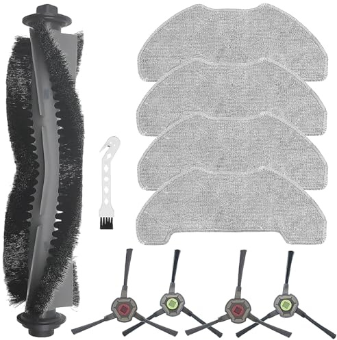 KiimSin Ersatzteil Set für AIRROBO P30 P20 Staubsauger roboter Zubehör, Hauptbürste + 4 Wischtücher + 4 Seitenbürsten + Bürste
