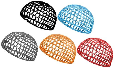 COSMEVIVI 5stücke Teiliges Häkel-haarnetz Atmungsaktive Mesh Schlafhaube Für Damen Und Mädchen Stabiler Halt Für Lange Lockige Und Geflochtene Haare Weich Und Langlebig Vielseitiges Haar