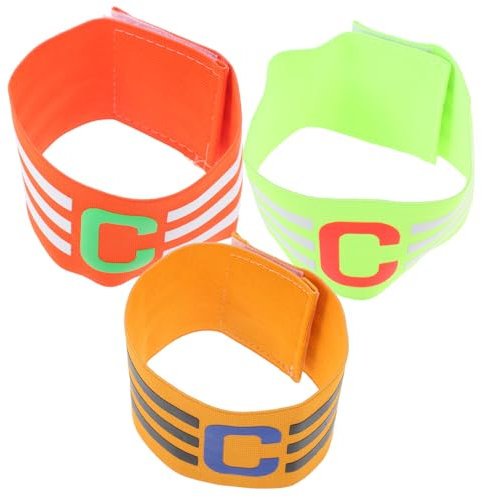 Supvox 3stücke Kapitänsbinde Für Fußball Armbinde Für Fußballmannschaften Verschleißfeste Nylon Binde Leuchtende Farben Einfach Anzupassen Verwenden Für Mannschaftsführer Und Sportmannsch