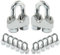 Cjueiom 12 Pcs Wire Rope Clip Cable Clamp M5 for 5mm / 3/16 inch Wire Rope Clamp, 304 Stainless Steel U Bolt Saddle Fastener for Rigging Rope and Tension Cable Garden Tensioning Wire Ropes