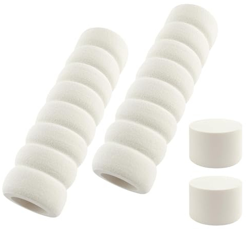 Türklinkenpuffer Türgriff-Schutz Türklinken Stopper - Wandschutz Türklinken Antistatische, Türklinkenpuffer Stopper Elastic Shutzhülle, Schaumstoff Griff-Abdeckungen (2 Stück, 13.5x3cm, Beige)