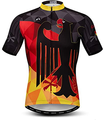 Hotlion Sommar cykeltröja män mountainbike jersey snabbtorkande cykelskjorta kortärmad cykelkläder toppar, 108, L