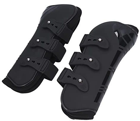 Botas de Caballos, Saltos Botas Delantera con la Pierna Trasera del Caballo Protector Pus Elástico Transpirable Espesas de la Pierna de Hielo para para Montar la Competencia de Salto (Patas