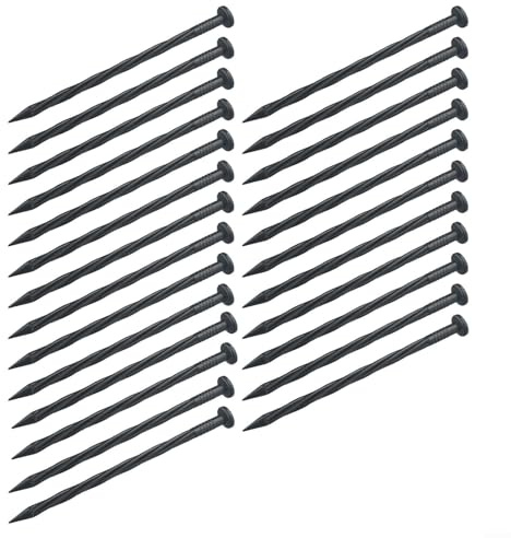 25 piezas de clavos de tierra de jardinería de plástico pernos de anclaje para asegurar tela de jardín y pantallas, resistente a la intemperie y a la corrosión