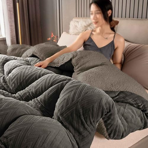 MTHGH Bettdecke Winterdecke,Winter Steppdecke Dicker Lamm-Kaschmir, Decke, Flauschige Kaschmir-Steppdecken, Winterwarm, Plüsch Winterdecke(06,200X230cm/ 3kg)