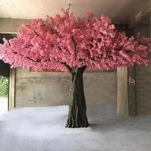 Árbol de cerezo artificial, decoración interior y exterior para el hogar, oficina, fiesta, boda, altura 2 m, ancho 1,8 m