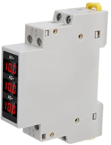 Dioche Amperometro Trifase su Guida DIN - Amperometro Ad Alta Precisione con Display di Tendenza per Applicazioni Industriali - AC80-500V, 1-100A