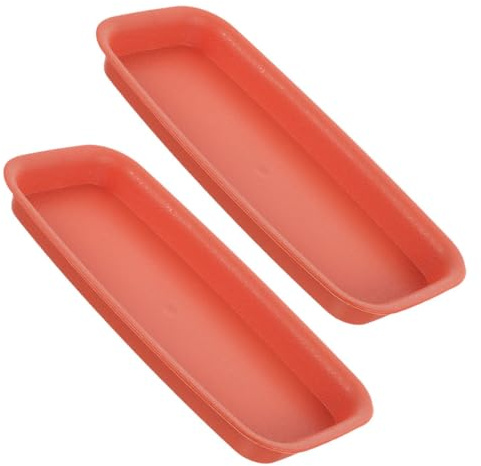 GATHINESS Set 2 Sottovasi Rettangolari in Plastica Antitrabocco 20x30 Cm, Vassoio Raccolta Acqua per Piante da Interno ed Esterno, Base Stabile per Vasi da Balcone e Giardino