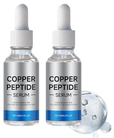 Suero Péptidos Cobre, Tratamiento Anti-edad Facial con Niacinamida, Mejora la Elasticidad, Reduce la Apariencia de Líneas de Expresión, Para Hidratante Todo Tipo Piel