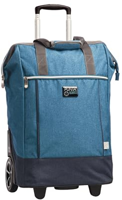 Punta® Einkaufstrolley Big Wheel 40L | großer & Stabiler Einkaufsroller mit XL-Rädern | leise & leichtgängig | Einkaufstrolley modern & vielseitig für Einkauf & Transport – California blau