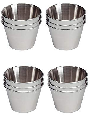 EUROXANTY Molde para Flan 12 unidades | Flanera Individual | Molde de flan liso | Molde antiadherente | Molde gelatinas | Molde para pastelitos | Molde redondo | Ø8 cm