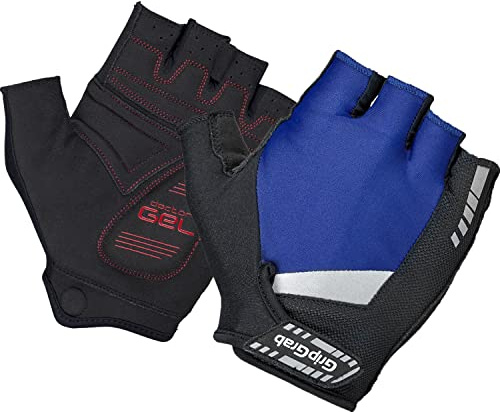 GripGrab SuperGel Padded Short Finger Summer Cycling Gloves 6mm DoctorGel | Fingerless road and gravel bike glove with shock-absorbing padding, reflective details, pull-off tabs and signature gMagnets