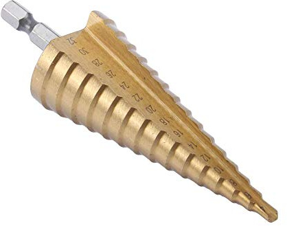 Ausla Stufenbohrer HSS 4-32mm | Bohrwerkzeug, 15 Stufen, titannitriert, HSS, Metall und Holz