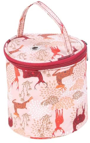 Tragbare Garn-Tragetasche zum Stricken und Häkeln – Strick-Organizer-Halter für Nadeln, Häkelnadeln, Wollgarnbedarf im kleinen Fass-Design