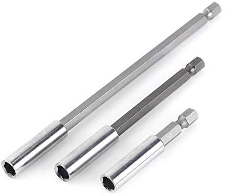Supporto per Punte magnetiche 3 pezzi, Prolunghe Inserti Avvitatore Supporto per Punte Cacciavite 1/4 di Pollice Presa per Punte per la Maggior Parte dei Trapani Elettrici