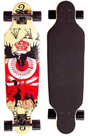 Sumeber Longboard Skateboard 31 Zoll for Anfänger Twin Tip Street Long Board Komplettes Drop-Through Freeride Skating Cruiser Boards mit Light Up Wheels für Jugendliche Erwachsene Kinder Als Geschenke