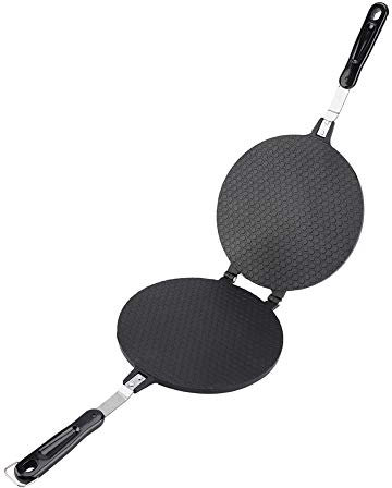 Waffle Cone Maker, Waffle Irons Non-Stick Pancake Maker for Household Kitchen Gas Waffle Cone Maker Pan Mold Press Plate Baking Tool