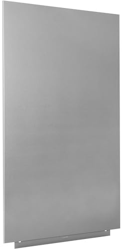 ROCADA Whiteboard Wandtafel SKIN PRO grau 75 x 115 cm magnetisch | PRO-Version - Stahlblech, beschichtet, BxH 750 x 1150 mm, silber
