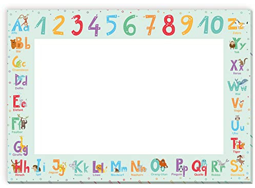 ABC Malblock Kinder | Alphabet lernen | A3 minzgrün | 25 Blatt