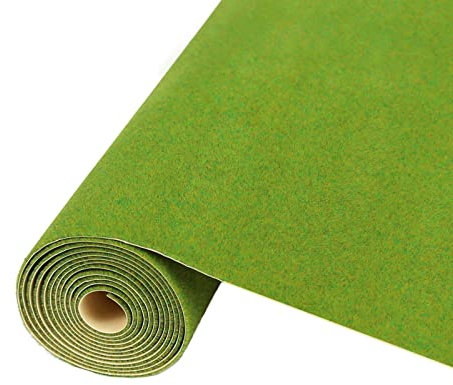 Evemodel 200 * 40 cm Modelleisenbahnrasen Rasenmatte Grasmatte Landschaftsbau Farblich Sortiert Wiesen Matte Minigarten Bonsai Dekor (Gras Grün)