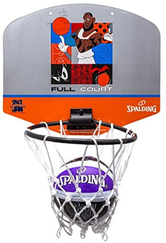 Spalding Mini Basketball Set Space Jam 79007Z, Womens,Mens Basketball backboards, Grey, One Size EU