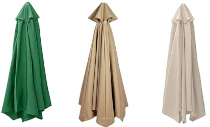 DSXH Replacement Parasol Canopy, Replacement Parasol Fabric Cover For Garden Umbrella,3 Colors To Choose From (Off-white, 3M/8ribs)