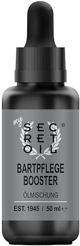 mySecretOil Bartpflegebooster 50 ml – Tiefenwirksame Ölmischung für Deine individuelle Bartpflege – Bartöl für Glanz & Wachstum – wertvolle Inhaltsstoffe für Bart und Haut