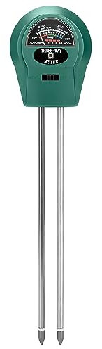 Milifox 3 in1 Sol Testeur Humidité Plante - PH Metre Terre - 3 in1 Hygrometre Plante pour PH,Humidité et Lumière - Plante Moisture Meter pour Jardin,Ferme,Pelouse