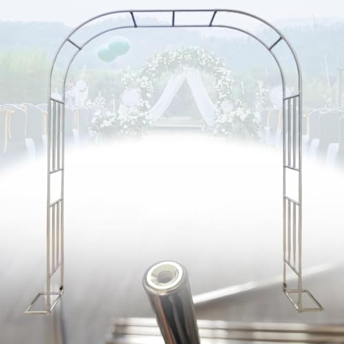 Metall - Rankhilfe Edelstahl Rosenbogen 1.2m – 3.2m Breit, 2.4m Hoch Kletterpflanzen Pergola Rankgitter Stabil Gartenspalier (240x240cm)