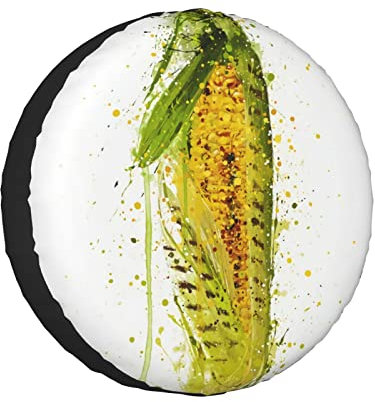 Radabdeckung Gegrillter Mais Kunstdruck Reifenschutzhülle Uv-Schutz Reifenabdeckung Universal Spare Tire Cover Für LKW, Wohnwagen, Auto 16