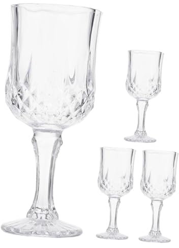 Cabilock 4pcs Red Wine Glass Frosted Wine Glasses for Cocktails at Home Parties Events