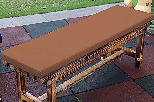 Wasserdichte Gartenbankauflage für Schaukel, Terrasse, 2-/3-/4-Sitzer, 100/120/150 cm, rechteckig, 160 x 35 x 5 cm, Braun