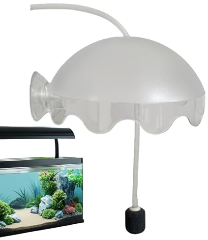 Générique Ossigeno disciolto per Acquario, aeratore per Serbatoio di Pesce, bollitore di Ossigeno per Acquario con Tubo, Pietra d'Aria, Scudo Impermeabile per Pesci silenziosi in Acrilico per Il