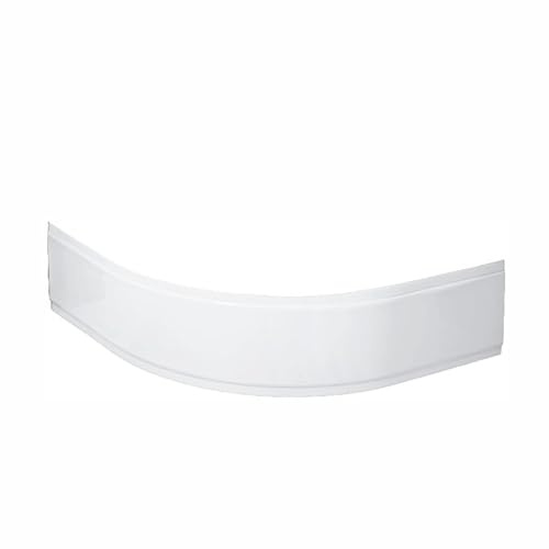 Sellon24® Acryl Schürze 80x80 cm Höhe 26cm rund weiß für Duschwannen Duschtassen Viertelkreis R55