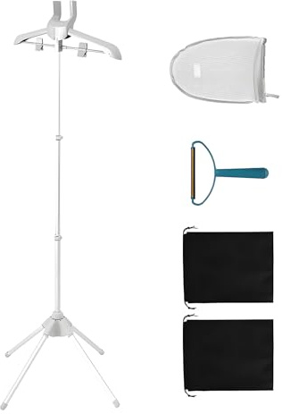 Lot de 5 cintres pour repassage à vapeur, support télescopique pliable pour repassage à vapeur