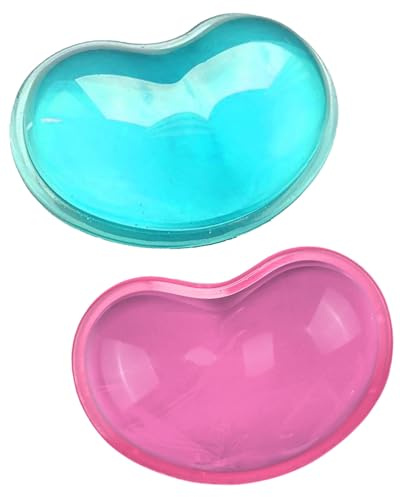 JUKOTA 2 Stück Handballenauflage Weiches Gel Handgelenk Rest Transparente für Maus Ergonomische Ermüdung Relief Cool Handgelenk Unterstützung Pad für Laptop Büro Arbeit Computer Gaming