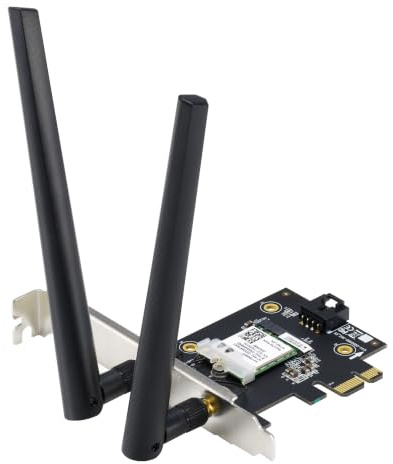 ASUS PCE-AX1800 Netzwerkadapter Bulk | AX1800 Dual Band PCI-E WiFi 6 802.11ax, Bluetooth 5.2, WPA3-Netzwerksicherheit, OFDMA und MU-MIMO
