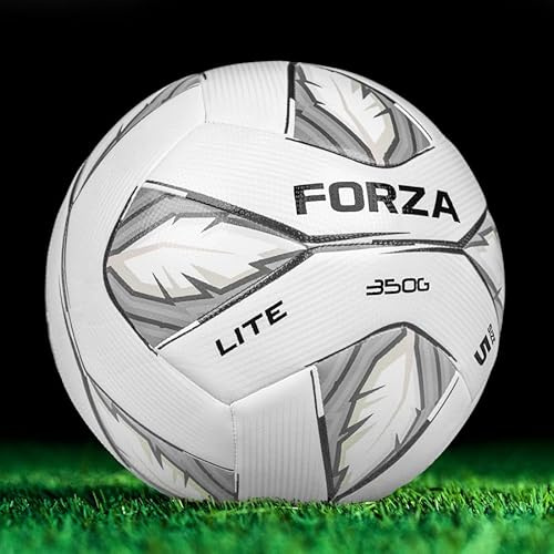 FORZA Lite & UltraLite Ballon de football [tailles 3, 4 et 5] | Ballon d'entraînement léger pour jeunes et rééducation après blessure | Ballon à faible impact pour exercices de tête, récupération et