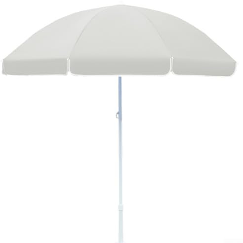 Parasol d'extérieur avec un auvent spacieux de 2 x 2 m fabriqué à partir de tissu Oxford 300D avec un cadre en alliage d'acier renforcé adapté pour la plage, la terrasse et les stands de marché (blanc