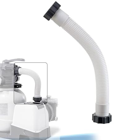 Poolslang, slang för sandfilterpump, 38 mm anslutning för sand och saltsystem trädgård