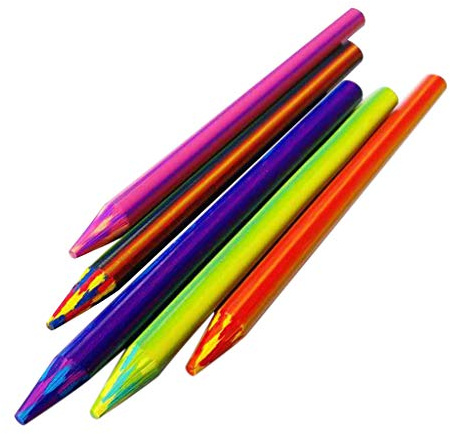Creative Rainbow Bleistift-Nachfüllminen, 5,6 mm, Minenfarben, Künstler-Bleistiftminen zum Skizzieren, Schattieren, Färben, 5 Stück, schwarzer Marker, mechanisches blaues Whiteboard für Kinder zum