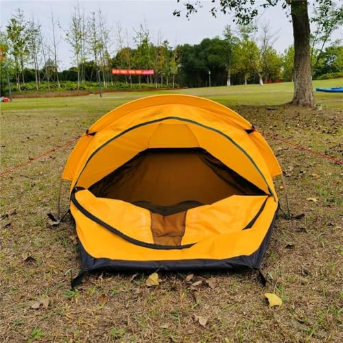 Honseadek Tienda de campaña ultraligera para 1 persona, compacta para una sola persona al aire libre con postes de aluminio, impermeable y resistente al viento, refugio de camping para senderismo