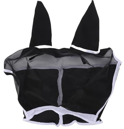Hästflugmask med öronventilerad avtagbart skyddsnät Hästskydd för sommarryttartillbehör (M)